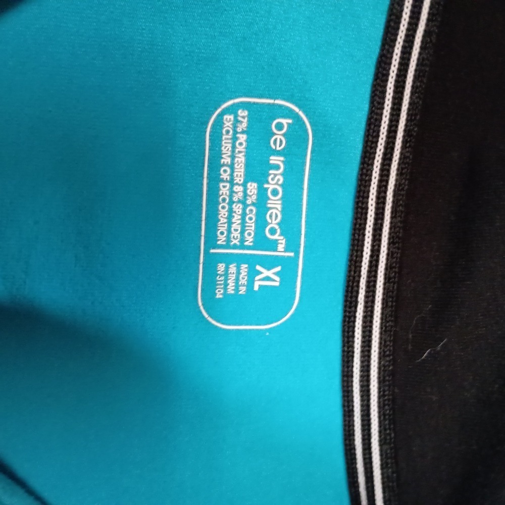 be inspired Womens Zip Up‎ Jacket Teal Blue XL Long Sleeve Athleisure - Picture 7 of 13